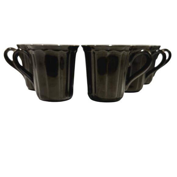 Noble Excellence Toscano Brown Coffee Tea Latte Mugs-Set of 6 - Picture 2 of 6